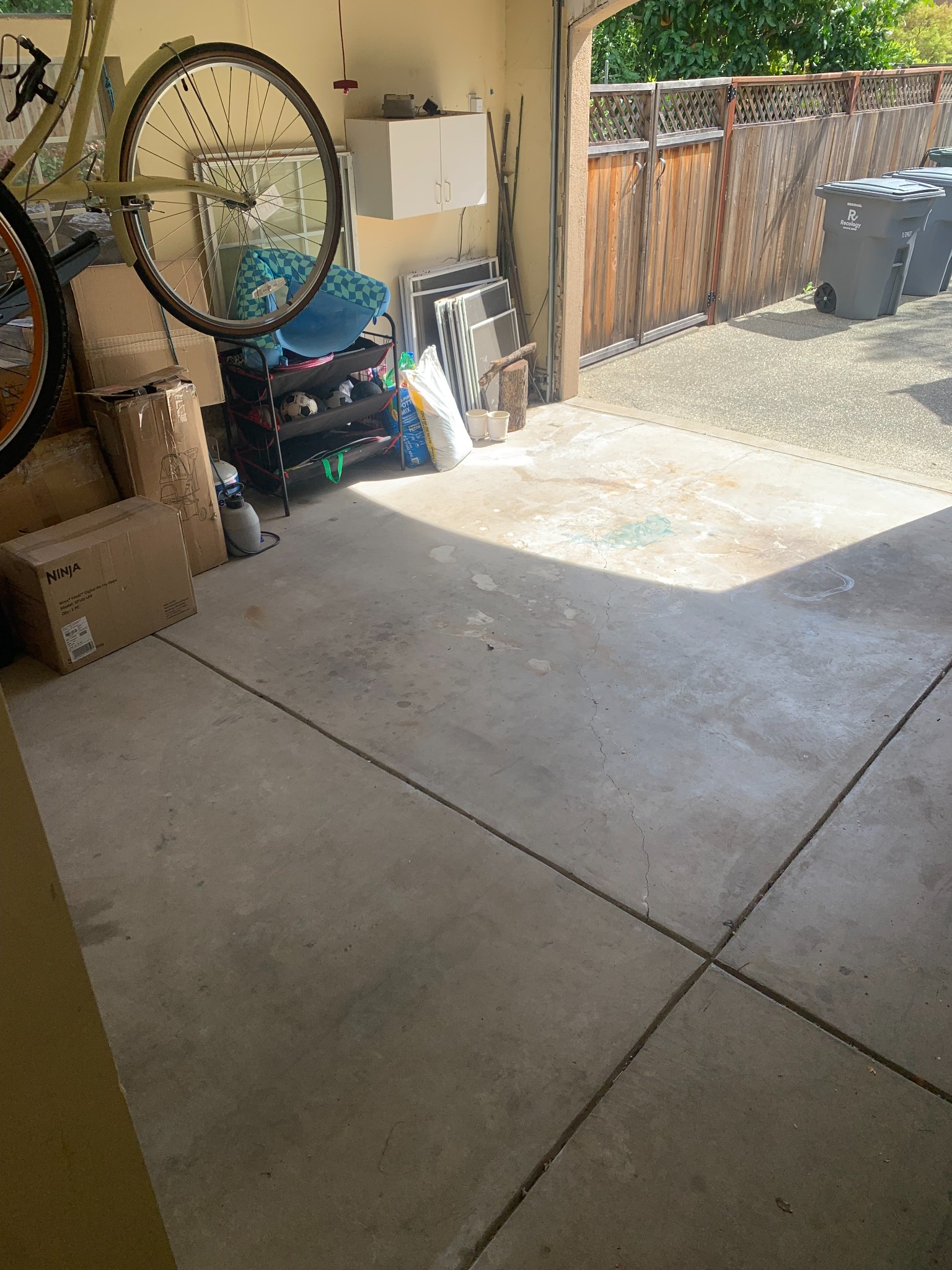 After garage cleanout in Granite Bay with junk removed and floor cleared