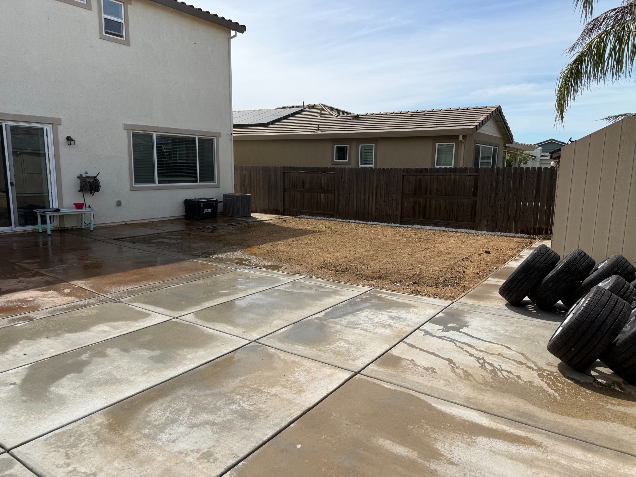 After yard cleanup in Roseville with outdoor debris removed and area cleared